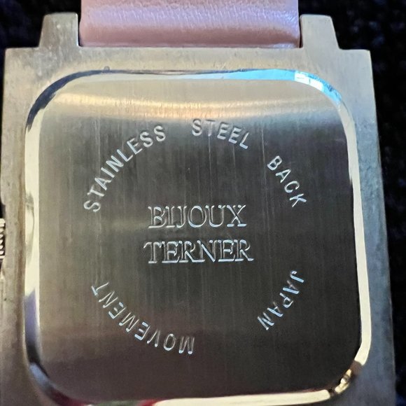 Bijoux Terner Pink Watch w/Square Face and Roman Numerals - Picture 3 of 4